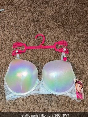 Paris Hilton Iridescent Pastel Rainbow Push-Up Bra